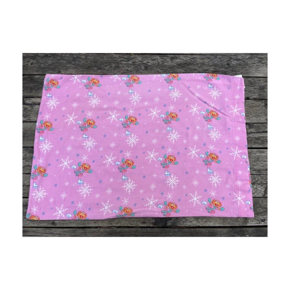 Y2k Sesame Street Abby Cadabby Pink Flannel Pillowcase 100% Cotton 2006